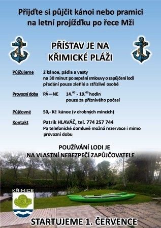 Půjčování kanoí 2026 - web